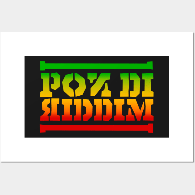 Pon Di Riddim Rasta Colors Reggae Wall Art by rastauniversity